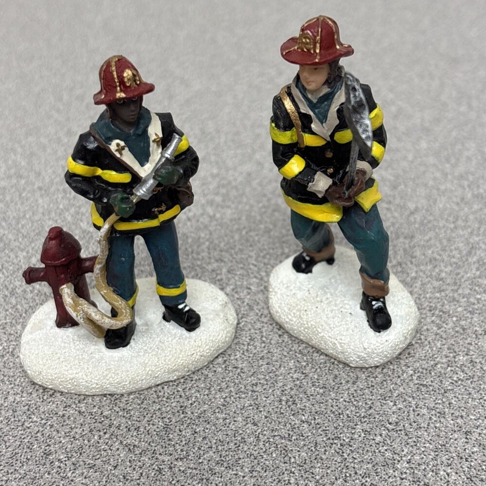 St Nicholas Square Christmas Village Firemen Fireman Fire Fighter Department